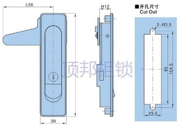 頂邦柜鎖 MS730-2 專(zhuān)為配電箱機(jī)柜門(mén)設(shè)計(jì)的便捷平面鎖